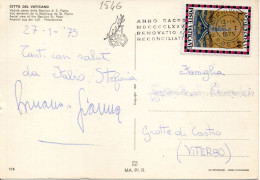 Philatelic Postcard With Stamps Sent From VATICAN CITY STATE To ITALY - Storia Postale