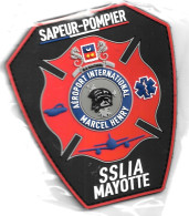 Ecusson PVC SAPEURS POMPIERS AEROPORT SSLIA MAYOTTE 976 - Feuerwehr