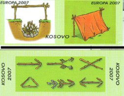 KOSOVO 2007 - Europa - Le Scoutisme - Carnet Contenant 3 Séries - Unused Stamps