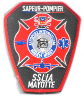 Ecusson Tissu SAPEURS POMPIERS AEROPORT SSLIA MAYOTTE 976 - Firemen