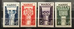 Lot De 4 Timbres Neufs** Maroc 1952 - Unused Stamps