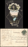 Ansichtskarte Rochlitz Künstlerkarte: Mädchen - Blick Von Der Bastei 1907 - Rochlitz