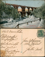 Ansichtskarte Jocketa-Pöhl Elstertalbrücke Im Winter 1912 - Pöhl