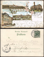 Ansichtskarte Litho AK Fritzlar Gruss Aus Ev. Kirche, Hotel... 1898 - Fritzlar