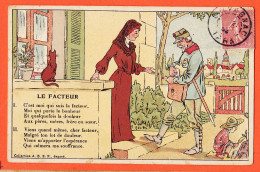 29386 / ⭐ LE FACTEUR Porteur De Bonheur Malheur Collection A.B.E.N 1904 à Adrienne FEVRIER Chez PUECH Repasseuse Castres - Poste & Facteurs