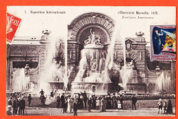 29449 / ⭐ MARSEILLE Exposition Internationale ELECTRICITE 1908 ( Avec Vignette ) Fontaines Lumineuses à GAZEL Lagrasse - Electrical Trade Shows And Other