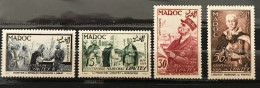 Lot De 4 Timbres Neufs* Maroc 1954 Y& T N° 335 à 338 - Neufs