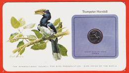 38001 / ⭐ ZAMBIA 10 Ten Ngwee Trumpeter Hornbill ZAMBIE Calao Rieur Oiseaux Monde Bird Coins World Preservation - Zambie