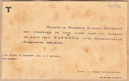 38408 / ⭐ LYON 7 Chemin SAINT-ISIDORE Faire-Part Mariage Raymond TRUCHET DELMAS 17-10-1938 / Promenade Dragon BA - Huwelijksaankondigingen