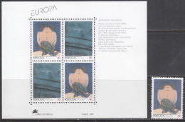 Acores 1993 - EUROPA, Art Contemporain, Mi-Nr. 434+Bl. 13, Neufs** - Azores