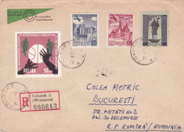 HISTORICAL DOCUMENTS  COVERS NICE FRANCHINK 1965  POLAND  TO ROMANIA - Cartas & Documentos