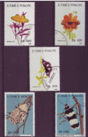 Afrique - St Thome - Insectes - 5 Timbres Différents - 6836 - São Tomé Und Príncipe