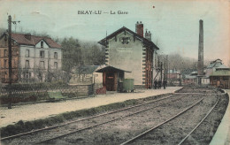 Bray Lu * Intérieur De La Gare * Ligne Chemin De Fer * Usine Cheminée - Bray-et-Lû