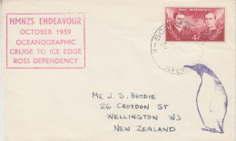 Ross Dependency  1959 HMNZS Endeavour Ca Scott Base 6 NO 1959 (SR151) - Covers & Documents