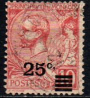 1922 - Monaco 52 Effigie Principe - Soprastampato      ---- - Gebruikt