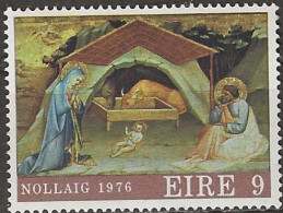 IRELAND 1976 Christmas - 9p The Nativity (Lorenzo Monaco) MNH - Gebraucht