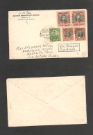 CHILE. Chile - Cover - 1931 25 July Tocopilla To USA Nashville Tenn Air Panagra Mult Fkd Env At $4.45 Rate With Rare MAN - Cile