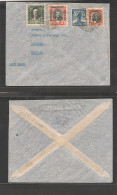 CHILE. Chile - Cover 1931 16 Abr Stgo To  UK Lincoln Air Mult Fkd Env $3.90 Rate, Fine. Ex Prof West Airmails Collection - Cile