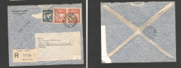 CHILE. Chile - Cover - 1947 18 Abr Stgo To Vaduz Liechtenstein Registr Air Mult Fkd Env $10.40 Rate Reg Banco De Chile L - Cile