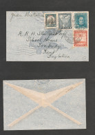 CHILE. Chile - Cover - 1934 5 Oct Stgo To UK Kent Air Mult Fkd Env Probably Lufthansa 9 Oct To Stuttgart 15 Oct. Ex-Prof - Chile