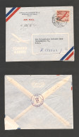 CHILE. Chile - Cover - 1964 14 Oct Stgo To USA Pha  Registr Air Single $500 Rate Fkd Env. Ex-Prof West UK Airmails Coll. - Chile