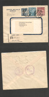 CHILE. Chile - Cover - 1951 19 July Stgo To USA Pha Registr Mult Fkd Env Banco Chile Label. Ex-Prof West UK Airmails Col - Cile