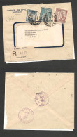 CHILE. Chile - Cover -1951 10 Jan Stgo To USA Pha Registr Banco Chile Label Mult Fkd Env Rate $12,20.  Ex-Prof West UK A - Cile