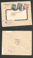 CHILE. Chile - Cover -1951 10 Jan Stgo To USA Pha Registr Banco Chile Label Mult Fkd Env Rate $12,20.  Ex-Prof West UK A - Chile