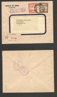 CHILE. Chile - Cover - 1948 12 July Stgo To USA Registr Mult Fkd Env Rate $9,40, Via Miami.Ex-Prof West UK Airmails Coll - Cile