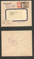 CHILE. Chile - Cover - 1948 12 July Stgo To USA Registr Mult Fkd Env Rate $9,40, Via Miami.Ex-Prof West UK Airmails Coll - Chile