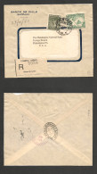 CHILE. Chile - Cover - 1950 26 Nov Stgo To USA Registr Mult Fkd Env $5,80 Rate. Via NY. Ex-Prof West UK Airmails Coll.-  - Cile