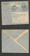 CHILE. Chile - Cover - 1950 13 Apr Cocepcion To USA Rate $7,00 Air Mult Fkd Env. XF. Ex-Prof West UK Airmails Coll.- . E - Cile