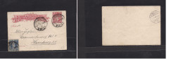 CHILE. Chile - Cover - 1903 Valp To Germany Hamburg 5c Stat Lettersheet+adtl Better. Easy Deal. - Cile