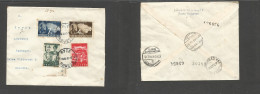 BULGARIA. 1947 (8 Nov) Bela - USA, Waterloo, Iowa (18 Nov) Registered Multifkd Env. At 100 L Rate. Appealing Item. - Altri & Non Classificati