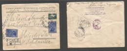 BULGARIA. 1948 (28 Jan) Svoghe - USA, Waterloo, Iowa (3-5 Feb 48) Registered Air Multifkd Envelope. Fine. Reverse Transi - Altri & Non Classificati