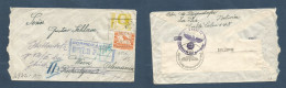 BOLIVIA. C. 1940 (28 June) La Paz - Wien, Austria. Registered Air Multifkd Nazi Censored Envelope. Special Air Cachet. F - Bolivia