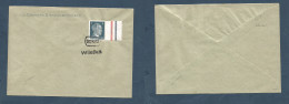 BIELORUSIA. 1942 (23 Febr) Wilejka. Nazi Occup Official Mail Fkd Envelope. Uncirculated + Stlines Cacheted. Fine. - Belarus