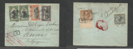 BELGIAN CONGO. 1930 (18 March) Elisabethville - Anvers, Belgium. Air Multifkd Front And Reverse Env. 13,25fr Rate, Cds. - Other & Unclassified