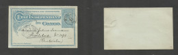 BELGIAN CONGO. 1907 (21 May) Boma - Austria, Karalshad (12 June) Doble Stat Card Used On Way Out. - Other & Unclassified