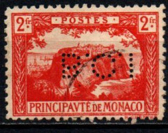 1922 - Monaco 61 Vedute - Perfin     ---- - Gebruikt