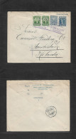 COLOMBIA - Stationery. 1924 (Jan 26) Cucuta - Netherlands, Amsterdan Via Curaçao (31 Jan) 3c Blue Stat Env + 3 Adtls Inc - Colombia