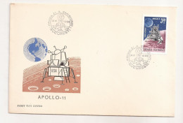 P1 Plic FDC ROMANIA - Prima Zi A Emisiunii - Apollo 11 - First Day Cover , Uncirculated 1969 - FDC