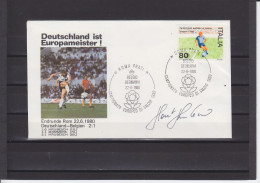 ITALIA - ITALY - ITALIE - 1980 - FOOTBALL EUROPEAN CHAMPIONSHIP - Mi. 1693 - GAME BELGIUM-GERMANY - SIGNED COVER - UEFA European Championship