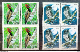 C 2766 Brazil Stamp Mercosur Autochtonous Fauna Bird Owl Woodpecker Moon 2008 Block Of 4 Complete Series - Unused Stamps