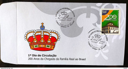 Brazil Envelope FDC 719N Arrival Of The Portuguese Royal Family To Brazil Ministry Of Finance 2008 - FDC