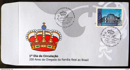 Brazil Envelope FDC 719F Arrival Of The Portuguese Royal Family To Brazil Faculty Of Medicine UFRJ 2008 - FDC