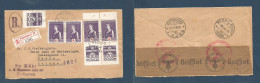 DENMARK. 1941 (30 June) Cph - Switzerland, Bern (8 July) Red Cross Issue. Registered Multifkd Nazi Censored Envelope. Fi - Sonstige & Ohne Zuordnung