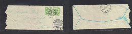 DENMARK. 1916 (17 Apr) ARSDALEO - Ronne Via Svaneke Small Fkd Env 5 Ore Green Pair, Tied Doble Ring Village Ds. Scarce. - Sonstige & Ohne Zuordnung