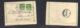 DENMARK. 1923 (3 Sept) HLNº1 - Germany, Chemitz. 10 Ore Green Stat Wrapper + Adtl, Tied Small Village Doble Ring Cancel. - Sonstige & Ohne Zuordnung