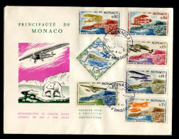 RC 27215 MONACO 1964 GRANDS RAIDS AERIENS ILLUSTRÉ D'UN OURS POLAIRE FDC 1er JOUR - TB - FDC